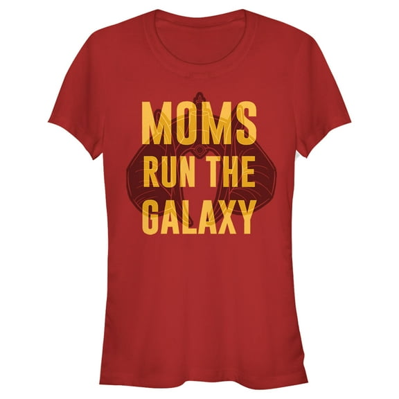 Junior's Star Wars Mother's Day Moms Run the Galaxy Graphic Tee Red Medium