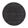 thumbnail image 3 of Unique Loom Outdoor Trellis Textured Collection Area Rug - Spatial (3' Round Charcoal/Ivory), 3 of 7