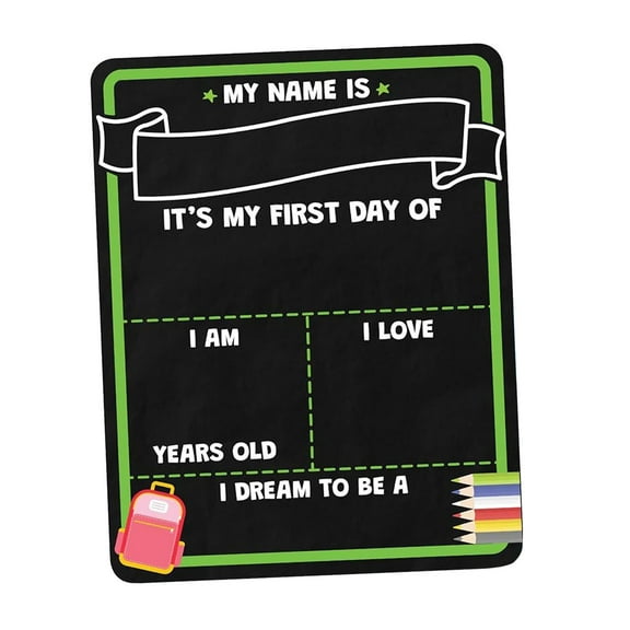 yotijay First Day of School Board Sign Back to School Sign Photo Prop Portable Decor Chalkboards 1ST Grade Chalkboard Sign for School 30x20cm