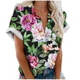 thumbnail image 1 of Lata de Agua para Plantas, Flores Casuales de Moda Y Plantas Impresas Camiseta de Manga Corta Top Hecha de Poliéster Ligero para Mujeres, Pantalones Cortos de Mujer, 1 of 5