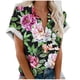 thumbnail image 1 of Lata de Agua para Plantas, Flores Casuales de Moda Y Plantas Impresas Camiseta de Manga Corta Top Hecha de Poliéster Ligero para Mujeres, Pantalones Cortos de Mujer, 1 of 5