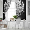 thumbnail image 5 of Crystal Chandelier Blackout Curtains for Bedroom/Living Room, Candle Abstract Luxury Modern Thermal Insulated Kitchen Drapes with Grommets, Light Blocking Window Treatment, 2 Panels 52" x 84", 5 of 7