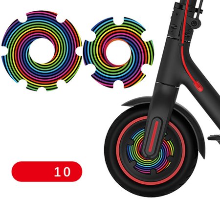 2Pcs/Set High Quality Electric Scooter for Xiaomi M365/1s/pro2 PVC Motor Protective Cover Shell Kick Scooter Accessories Front Wheel Sticker 10
