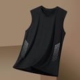 thumbnail image 4 of Cmfcve Mens Side Mesh Workout Tank Big & Tall Regular Fit Crewneck T Shirts Sleeveless Gym Muscle Tee with Ventilation, 4 of 6