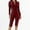 Red Modest Wetsuits, variant on Modest Wetsuits for Women Long Sleeve Front Zipper UPF50+ Boyleg Surfing Bathing Suit for Swimming Pool