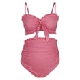 thumbnail image 6 of Maternity Bikini Swimsuit for Women High Waisted Two-Piece Bathing Suit Crop Top Pregnancy Swimwear, 6 of 7