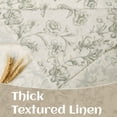 thumbnail image 3 of DWCN Thick Textured Linen Floral Valance for Kitchen Living Room, Rod Pocket Farmhouse Vintage Cottage Valance Curtain, Green Peony, 52 x 18 Inches, 1 Panel, 3 of 8