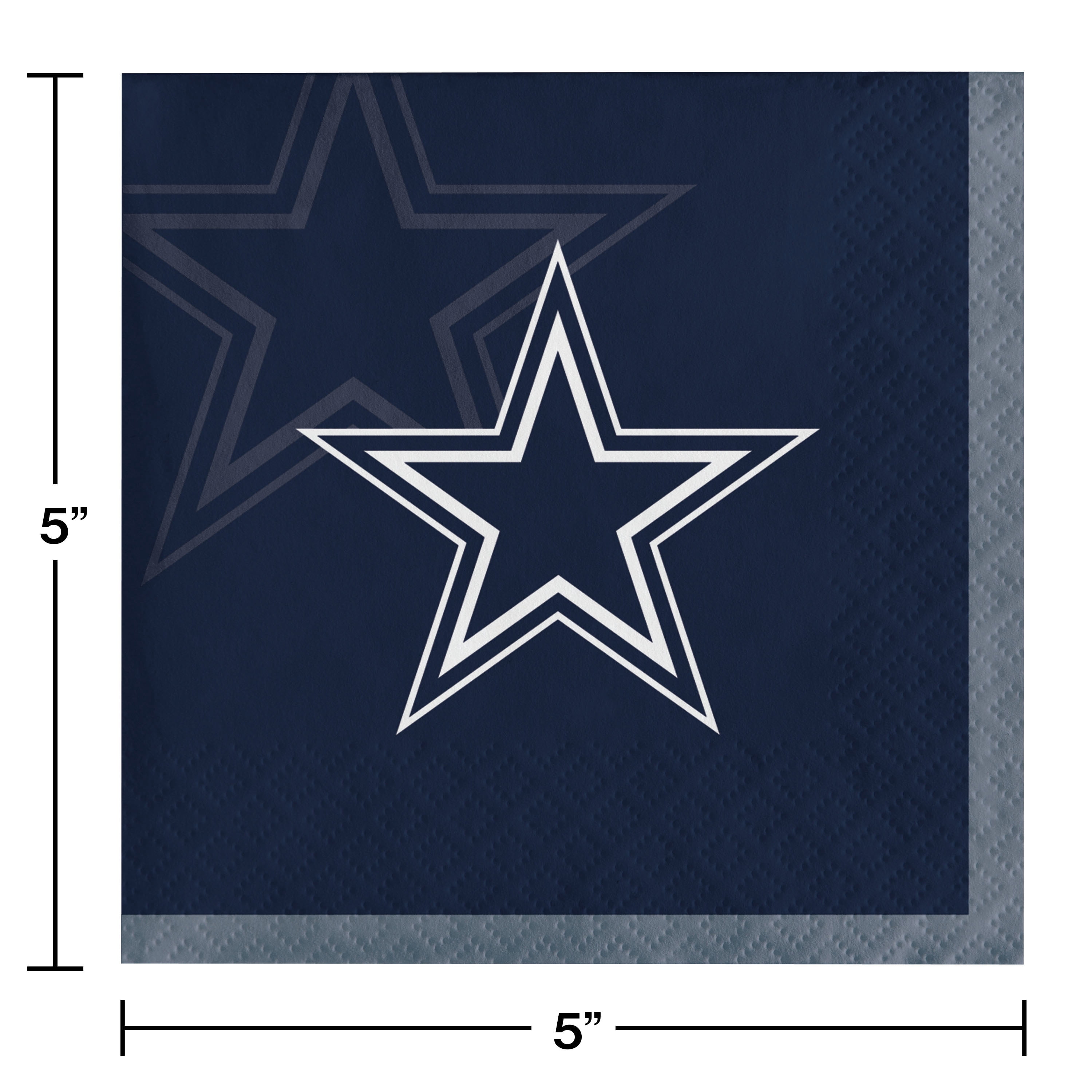 Dallas Cowboys Paper Beverage Napkins 48 Count for 24 Guests