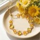 thumbnail image 2 of Natural Crystal Four Leaf Clover Charm Bracelet For Girls White Yellow Pink Gift, 2 of 3