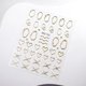 thumbnail image 1 of Pegatinas para uñas Línea de diamante de cristal en relieve Corazón hueco de diamante Borde de marco de metal irregular Pegatinas francesas doradas y plateadas, 1 of 5