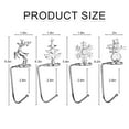 thumbnail image 3 of Gustave Christmas Stocking Holders Hangers Set of 4 Non-Slip Metal Snowman Snowflake Elk Xmas Tree Stocking Holder Hooks for Mantel Fireplace Decorations - Silver, 3 of 8