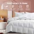 thumbnail image 3 of Peace Nest 500 Thread Count All Season White Goose Down Fiber and Feather Comforter, King, 3 of 6