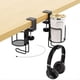 thumbnail image 4 of 2 Portavasos de Escritorio 2 en 1 con Soporte para Auriculares, Gancho Antiderrames con Clip para Vasos de Mesa con Rotación de 360°, 4 of 5
