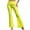 Yellow, variant on Gym Leggings for Women Flared Ultra Thin Stylish Slimming Yoga Pants Stretch Elastic High Waist Full Length Pants Solid Pants for Teen Girls Dance Outdoor Pink