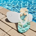 thumbnail image 3 of FUIALDOLG Girls Boys Beach Sea Turtles Print Flip Flops Sandals Kids Water Shoes - Thong Beach Slides Slip On Quick Dry (Toddler-Little Kid) Size 12.5, 3 of 7