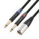 thumbnail image 4 of Cable XLR de 3 pines a doble de 6,35 mm Profesional TS Mono Plug Audio (1 m), 4 of 9
