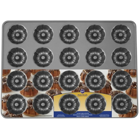 - Wilton Perfect Results Non-Stick Mega Mini Fluted Tube Pan, 20-Cavity