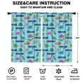 thumbnail image 2 of Blackout Kids Curtains,Blue Cartoon Dinosaurs Repeating Pattern Childrens Insulated Curtains Set Of 2,Bedroom Essentials,Toddler Room Decor 52"x84", 2 of 5