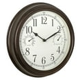 thumbnail image 4 of Westclox 12" Indoor/Outdoor Bronze Round Wall Clock with Temperature and Humidity – Model# 33027CN, 4 of 5
