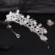thumbnail image 3 of Zhuge Tiara de boda para novia, diadema de princesa, corona de novia, joyería para el cabello con diamantes de imitación de cristal, decoración para novia, cumpleaños, graduación, boda (plateada), 3 of 5