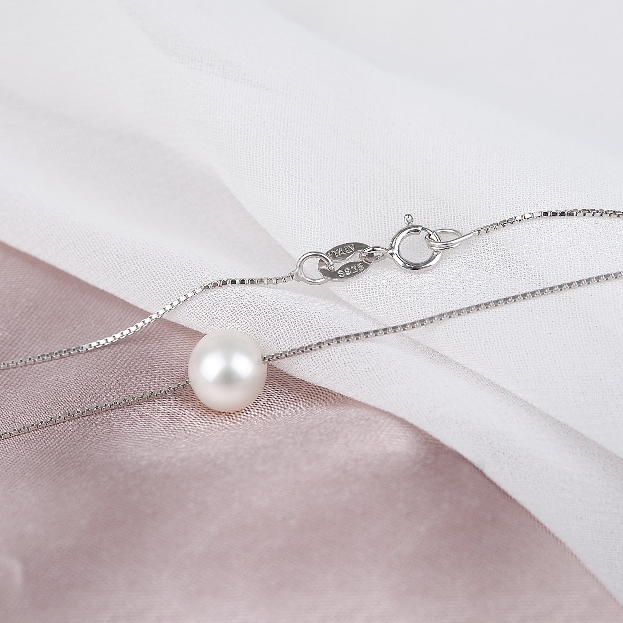 Anavia Wedding Gift for Sister in Law, Wedding Day Gift for Sister in Law, Bride Gift -[White Pearl + Silver Chain]