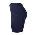 thumbnail image 3 of TheLovely Women's Cotton High Waist Outseam Length Yoga Workout Biker Shorts w/ Side Pockets, 3 of 4