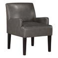 thumbnail image 1 of Pemberly Row Contemporary Guest Chair in Pewter Faux leather, 1 of 7