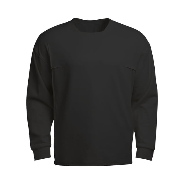Kalauyu Men's Crewneck Sweatshirts Soild Color Long Sleeve Casual Pullover Sweat Shirts