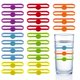 thumbnail image 1 of Glass Markers, Pack Of 24 Wine Markers, Silicone Glass Markers, Reusable Cup Markers For Home, Bar, Party Accessories, 1 of 5