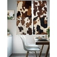 thumbnail image 4 of Cow Patterned Sheer Curtains 63 Inch Length 2 Panels Set, Vintage Farmhouse Abstract Country Western Voile Window Treatment Rod Pocket Curtains Sheers Drapes for Bedroom/Living Room/Kitchen 52x"63"x2, 4 of 7