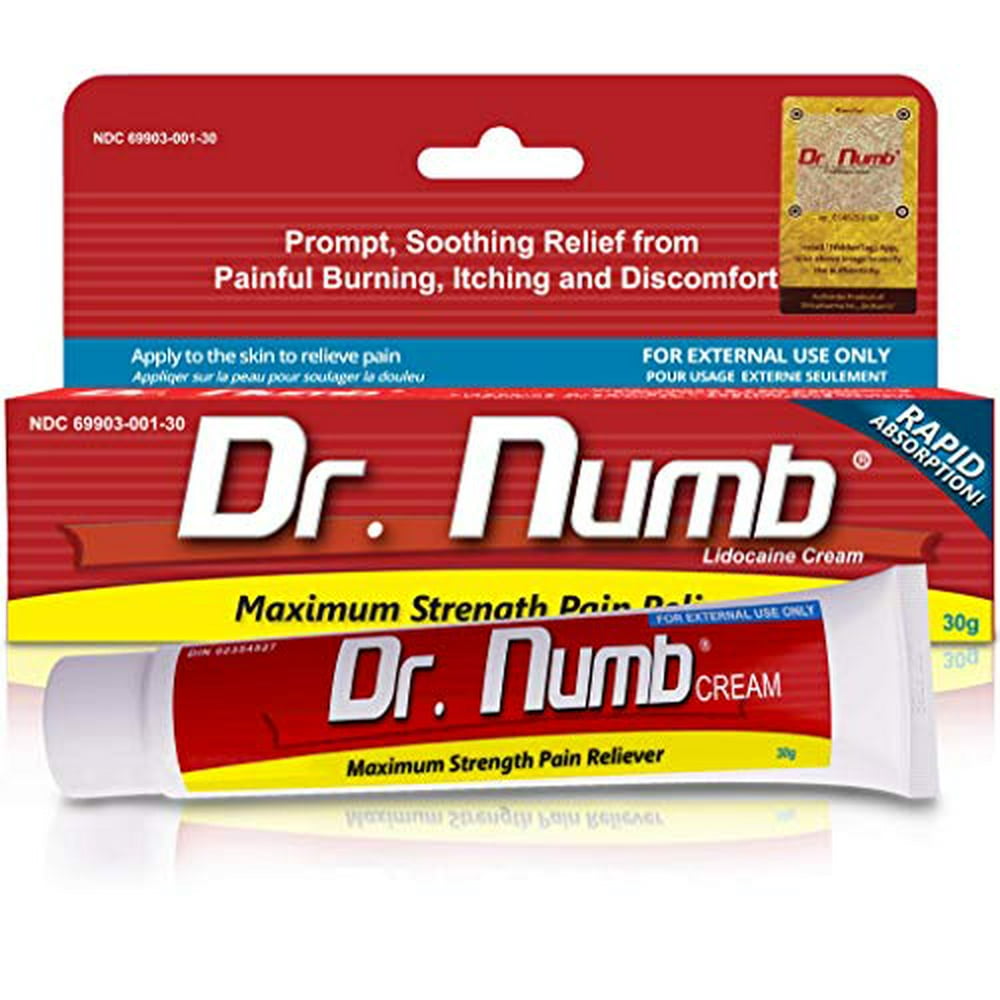 Dr. Numb 5% Topical Numbing Cream for Pain Relief, 30g Max Strength