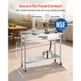 thumbnail image 2 of KFFKFF Évier Utilitaire en Acier Inoxydable, Évier de Cuisine Commercial à Bol Unique Roulant avec Roues, Robinet et Tuyau d'Eau Chaude et Froide, Établi de Bassin Utilitaire, 2 of 9
