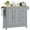 Grey, variant on HOMCOM Kitchen Island on Wheels Kitchen Cart with Drop Leaf Drawers, White