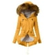 thumbnail image 1 of Chaqueta cálida para mujer, abrigo de invierno sólido con cuello encapuchado, ropa de abrigo de lana de cordero Fridja po287, 1 of 4