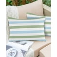 thumbnail image 6 of Sage Green Blue Striped Throw Pillow Covers, Farmhouse Sage Green Stripes Soft Breathable Pillow Cases with Invisible Zipper for Sleeping, Standard Pillowcases for Couch Bed Sofa Chair 20x26 Inches, 6 of 6