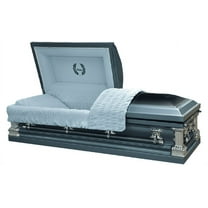 Casket Emporium 16-220 18 Gauge Light Blue Velvet Casket