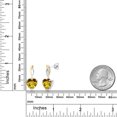 thumbnail image 2 of Gem Stone King Keren Hanan 6.50 Ct Heart Shape 10mm Yellow Citrine 925 Silver and 10K Yellow Gold Dangle Earrings, 2 of 3