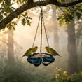 thumbnail image 5 of RUIG Large Hanging Platform Bird Feeder Weatherproof Durable, Recycled Plastic Tray with Metal Mesh, Easy Clean Outdoor Feeder for Cardinals Bluebirds Wild Birds, 5 of 8
