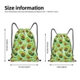 thumbnail image 2 of Zufioo Avocado color cute animals Sports Cinch Sack Gym String Bags Machine Washable Heavy Duty String Backpack for Men Women-Medium, 2 of 6