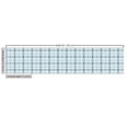 thumbnail image 3 of Blue Fabric by the Yard, Square Patterns with Wavy Lines Spring Picnic Inspired Image, Decorative Upholstery Fabric for Sofas and Home Accents, Almond Green Slate Blue by Ambesonne, 3 of 5
