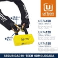 thumbnail image 2 of urban UR74120 Candado Cadena Antirrobo Moto Alta Seguridad Homologado Classe SRA, Mini U Bloqueo Dis, 2 of 8