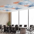 thumbnail image 3 of 2 Pack Summer Ocean Fluorescent Light Covers for Ceiling Lights Nautical Sea Orange Blue Starfish Corals Blue Wood Grain Magnetic Ceiling Light Covers Overhead Light Filters for Office Classroom Home, 3 of 9