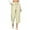 Beige, variant on Womens Capri Linen Pants High Waisted Wide Leg Drawstring Casual Loose Trousers with Pockets Green XXL