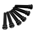 thumbnail image 4 of Musiclily Pro Slotted Ebony Acoustic Guitar Bridge Pins, Black with 3mm White Pearl Shell Dot (Set of 6), 4 of 5