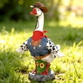 thumbnail image 5 of Porch Goose Statue, 14" Tall Big Animal Cowboy Goose Figurine for Patio, Balcony, Front Door Decor, Outdoor Lawn Garden Decoration, Gift for Family Friends, 5 of 7