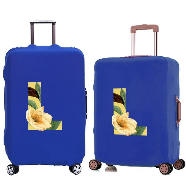 Luggage Cover Travel Suitcase Protective Cover for Trunk Case 18 ''-28 '' Foldable Elastic Suitcase Cover Floral Lettern Pattern 8floral L M