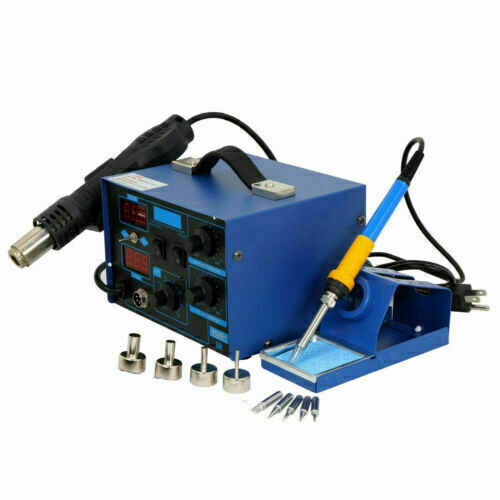 PID Digital Soldering Rework Station BGA SMD Welding Iron Hot Air Gun Repair Kit