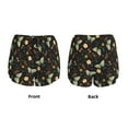 thumbnail image 6 of Uemuo Moth And Flowers Pattern Women's Athletic Shorts High Waisted Running Shorts with Liner Pockets Gym Elastic Workout Shorts-Small, 6 of 9