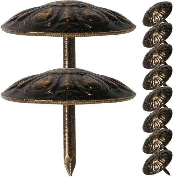 unbranded  50 Pcs Daisy Bubble Nails Cute Thumb Tacks for Cork Board Decorative Upholstery Studs Dark Brown