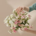 thumbnail image 3 of Vase Decor Flowers, Denbek Artificial Wedding Bouquet: Snowflake & Wild Chrysanthemum with Greenery, 3 of 3